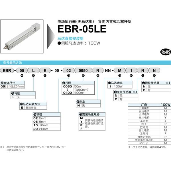 CKD喜開理電動執(zhí)行器（無馬達(dá)型）滑塊型EBR-05LE-00-020200NNN-F1CB