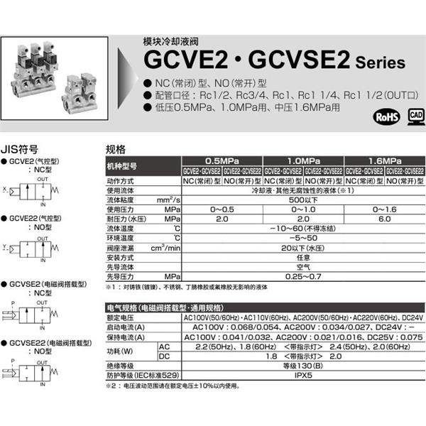 CKD喜開理氣控式2通閥（冷卻液閥）GCVE2-2-15A-05-0